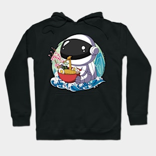 Ramen Astronaut Japanese Great Wave Kanagawa Hoodie